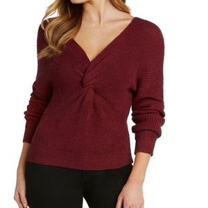 Twist front sweater